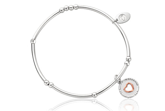 Clogau Silver/9ct gold Cariad Morse Code beaded bracelet Ref 3SBB100