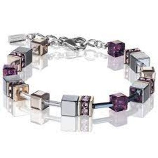 4015/30-0824 Coeur de Lion Stainless steel  Geo cube Bracelet