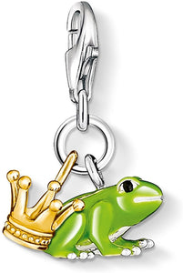 Thomas Sabo Sterling Silver Green enamel Frog Prince charm Ref 0931-427-6