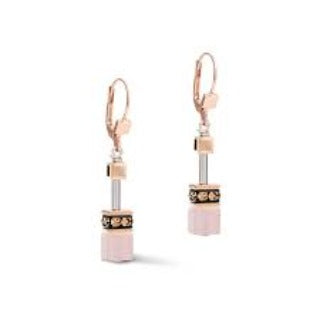 4905/20-1910 Coeur de Lion  Stainless Steel geo cube drop earrings