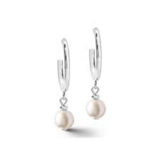 1100/21-1417 Coeur de Lion Stainless Steel Fresh water Pearl drop earrings