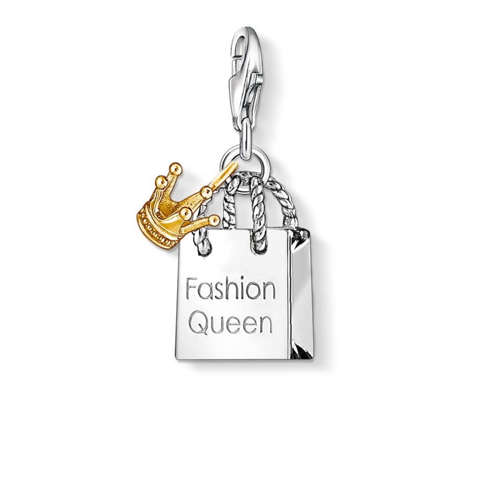 Thomas Sabo Sterling Silver Fashion Queen bag charm Ref 1062-413-12