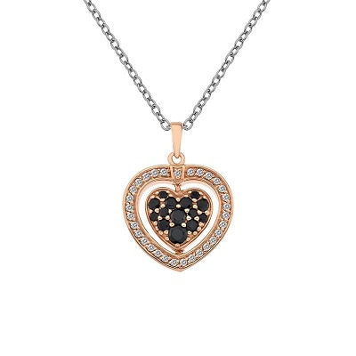 Hot Diamonds Rose Gold Plated Sterling Silver Turning Heart necklace DP607