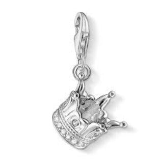 Thomas Sabo Sterling Silver  CZ set Crown Charm Ref 1118-051-14