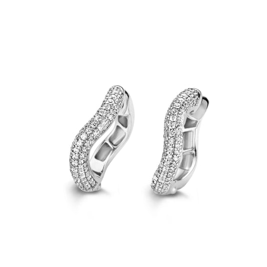 Ti Sento Stirling Silver CZ set Hoop earrings ref 7689ZI