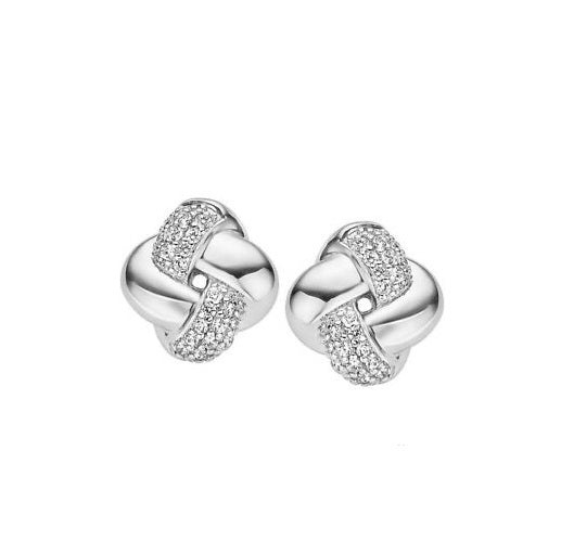 Ti Sento Stirling Silver CZ set Stud earrings ref 7704ZI