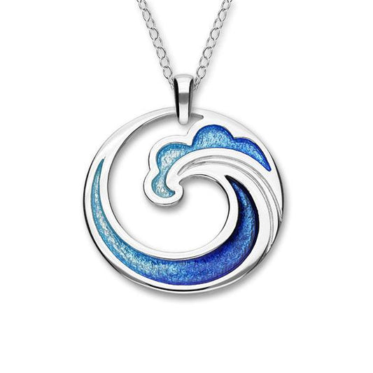 Silver Pendant with Coastal Design